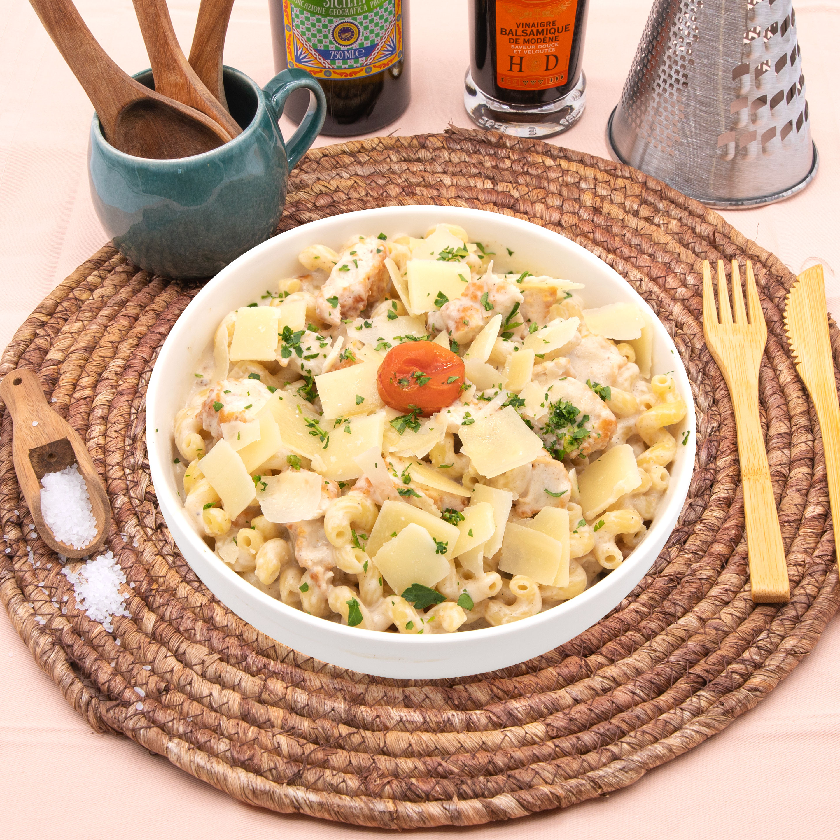 PASTA AGLIO POLLO