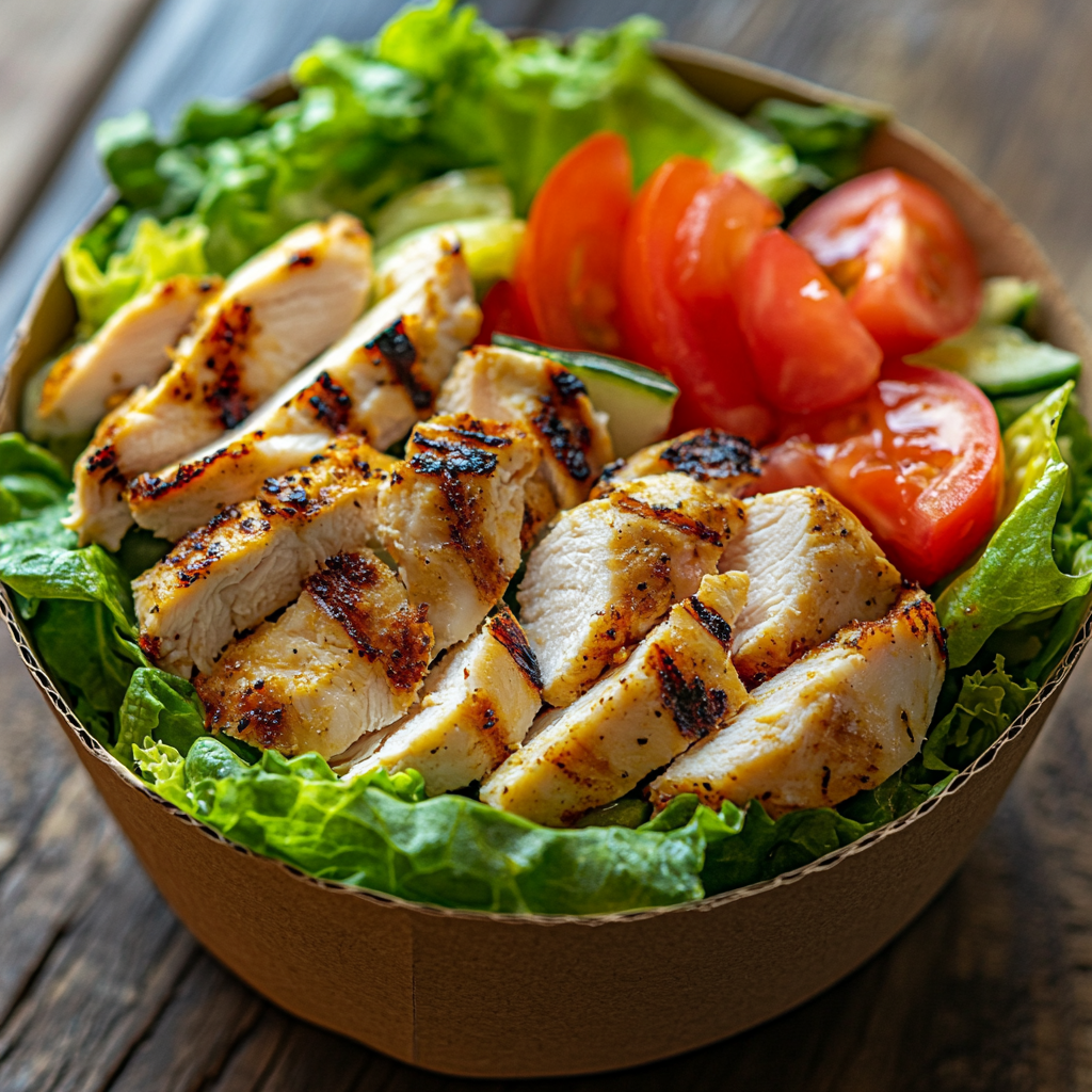 Salade Poulet grillé & fraîcheur 🐔🍅🥬