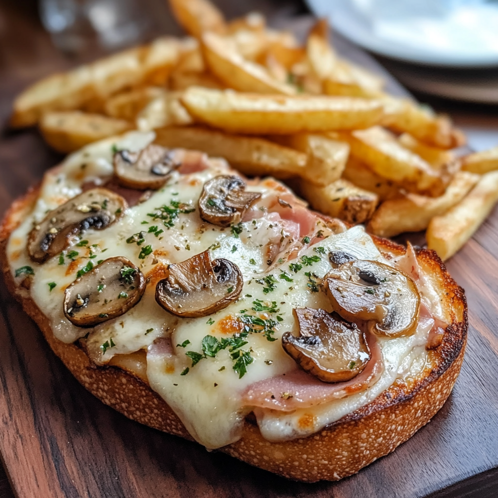 Bruschetta Royale blanche 👑🧀 + frites maison 🍟