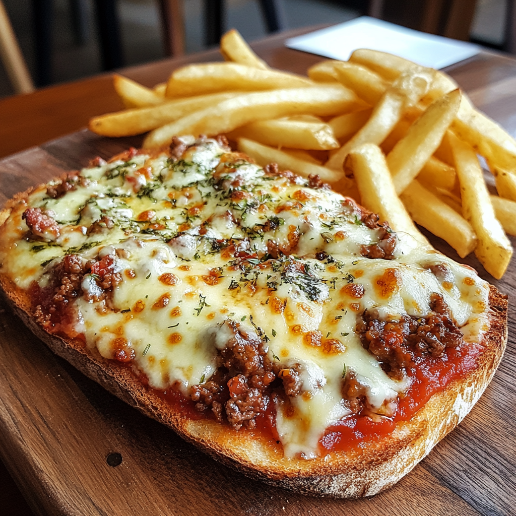 Bruschetta Bolognaise fondante 🍅🥩 + frites maison 🍟