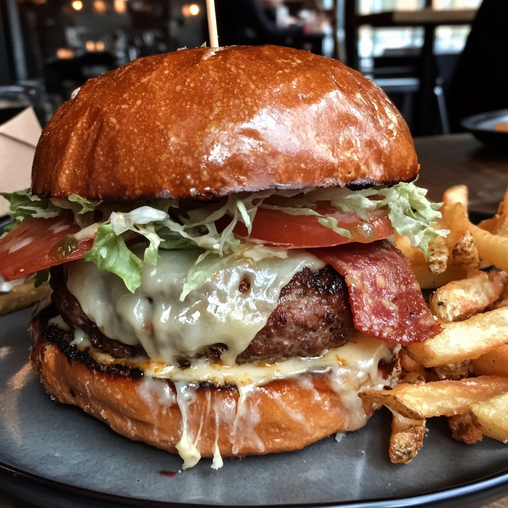 Burger Corse coppa & tomme 🧀🍔 + frites maison 🍟