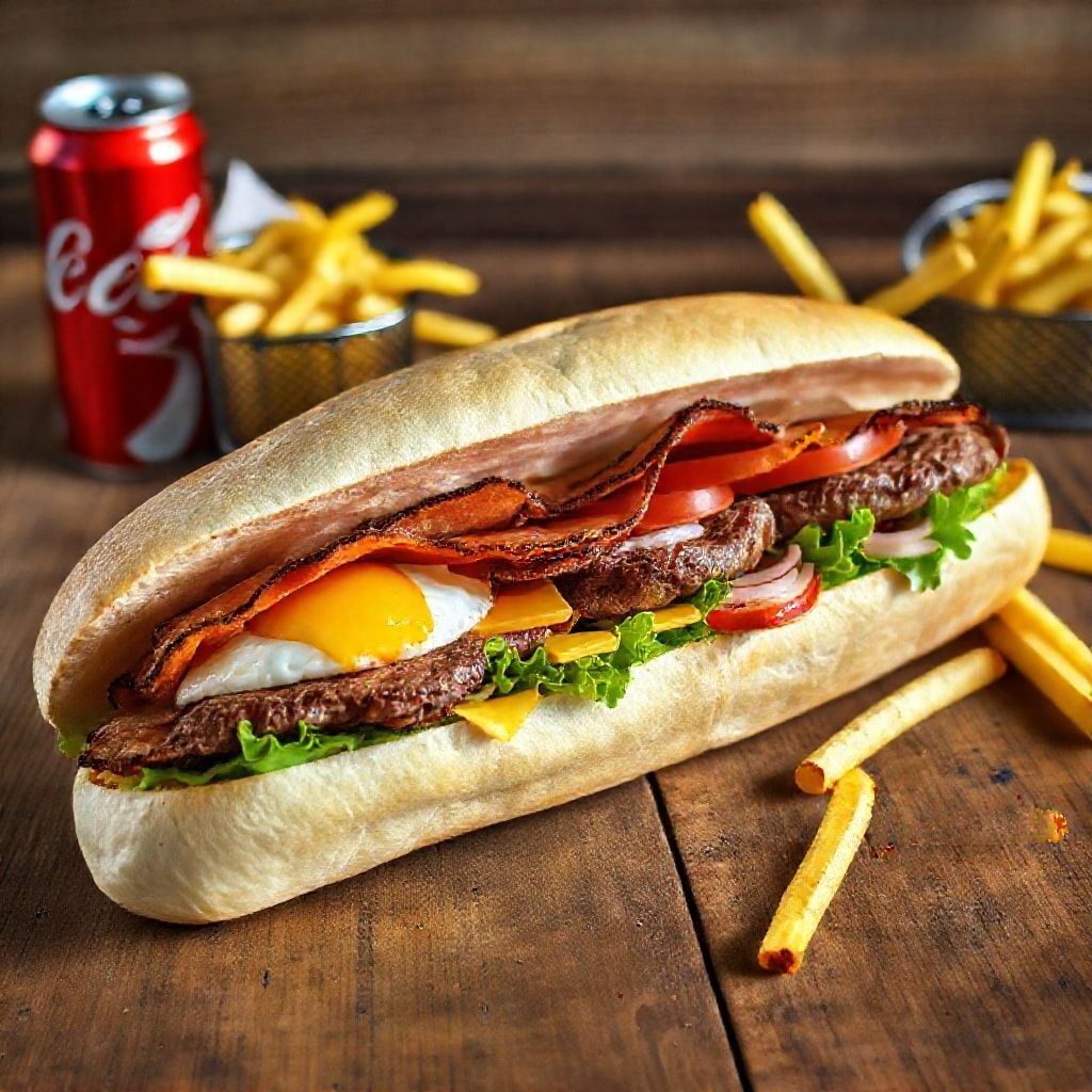 Sandwich triple steak