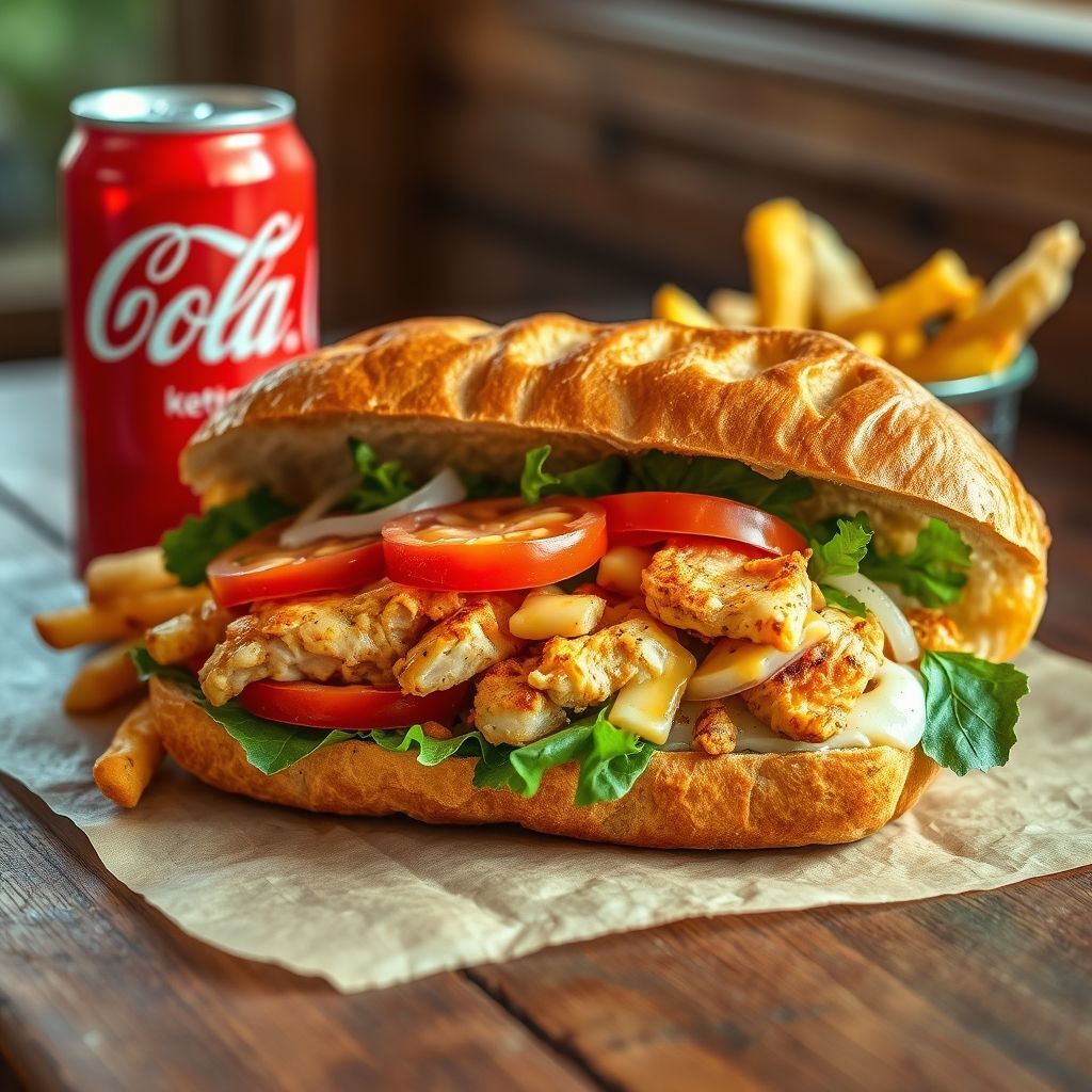 Menu sandwich chicken